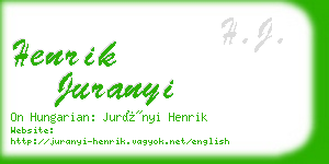 henrik juranyi business card
